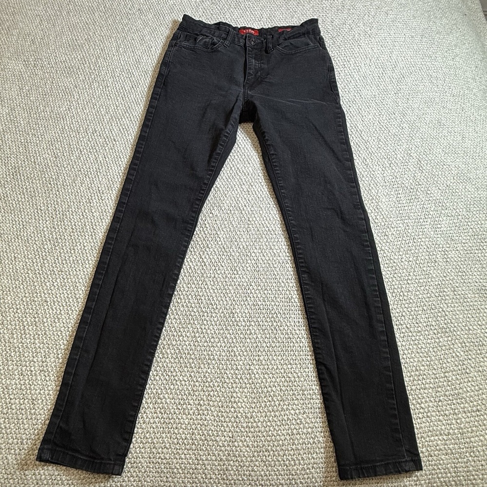 Guess Jeans Mens 32x32 Modern Skinny Cotton Stretch Black Solid Denim Pants